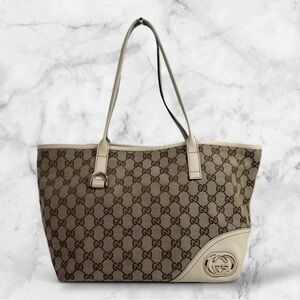 Gucci | GG Canvas New Brit Tote Bag | Beige/Brown